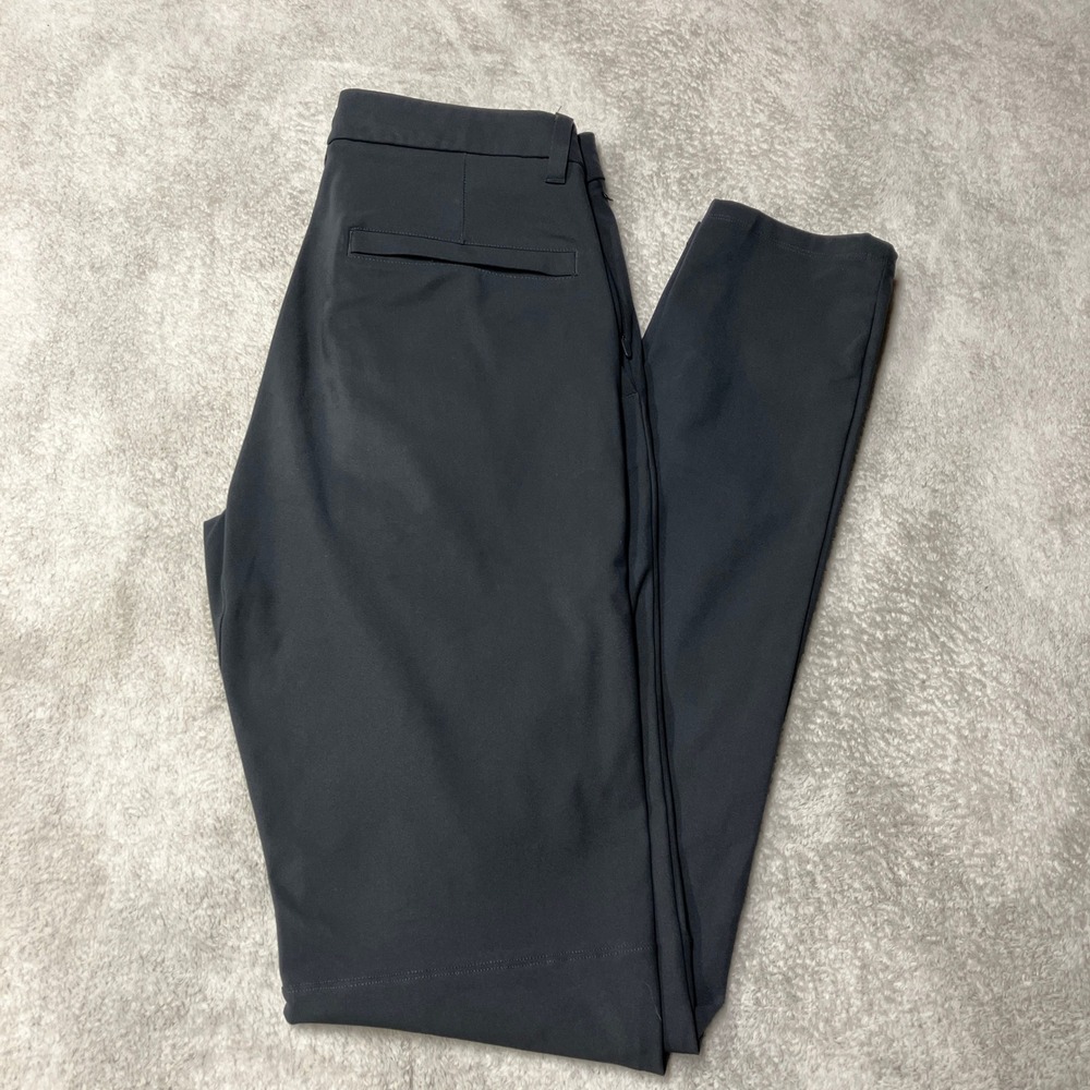 Lululemon Commission Slim Fit Pants Black Warpstreme Golf M5977T Mens 28x36